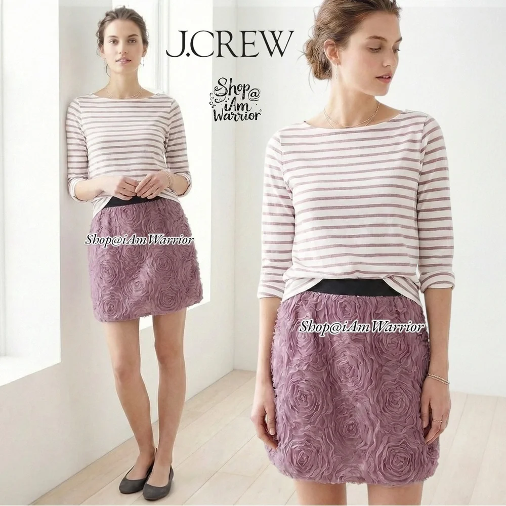 J.Crew tulle orchid pink/lavender rosette bubble skirt *shop@iamwarrior